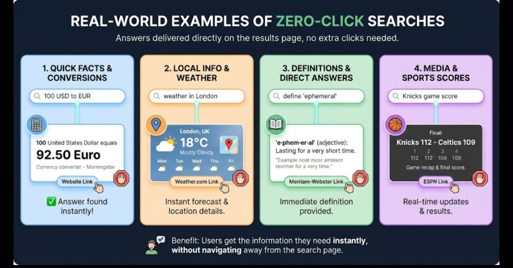 Zero-Click Search Explained for Marketers: How to Stay Visible in 2026 2 Real-World Examples of Zero-Click Searches